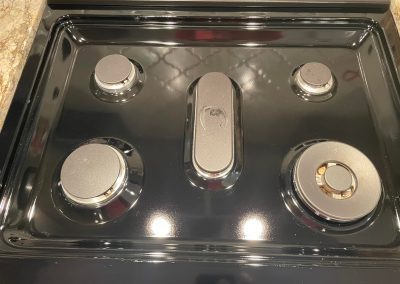 Cleaned stove top